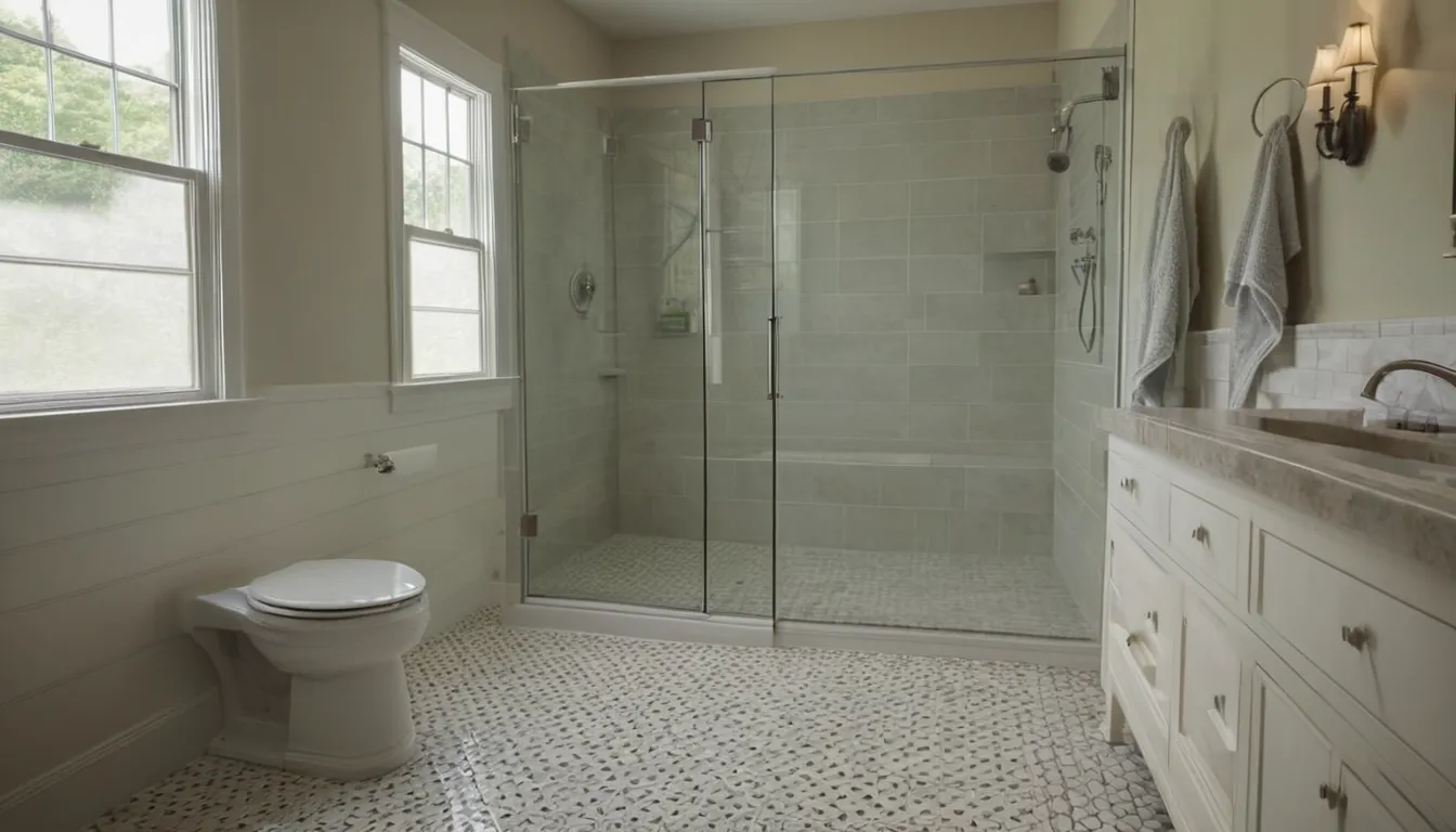 A bright, updated bathroom in a Boston home with a walk-in shower and soft natural light